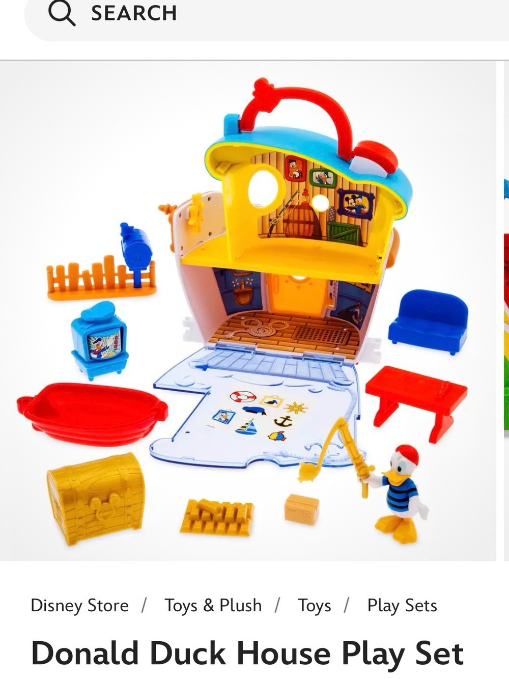 Disney Store Donald Duck House Play Set – Incomplete with Accessories - Picture 13 of 13